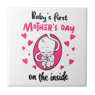 De eerste Moederdag van de baby aan de binnenkant Tegeltje