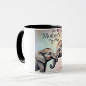 De eerste Moederdag van de olifant samen Moederdag Mok (Voorkant links)