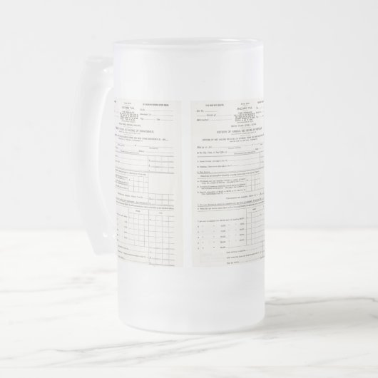 De eerste Mok van de Amerikaanse inkomstenbelastin (Voorkant links)