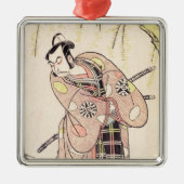 De eerste Nakamura Nakazo als een Samurai Metalen Ornament (Voorkant)