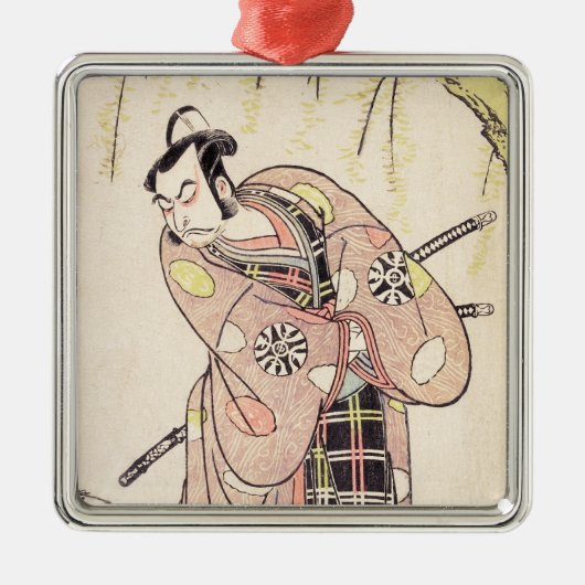 De eerste Nakamura Nakazo als een Samurai Metalen Ornament (Voorkant)