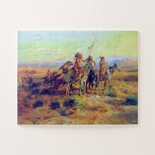 De eerste natiemodel remt de scène van CM Russell Legpuzzel (Horizontaal)