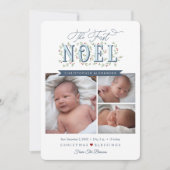 De eerste Noel Baby Boy Christmas Kaart (Voorkant)