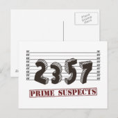 De eerste nummerverdachten briefkaart (Voorkant / Achterkant)