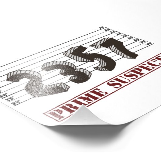 De eerste nummerverdachten foto afdruk (Hoek)