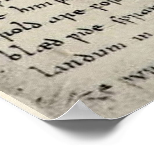 De eerste pagina van Beowulf Print (Hoek)