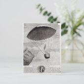 De eerste parachutescent briefkaart (Staand voorkant)