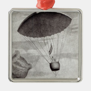 De eerste parachutescent metalen ornament