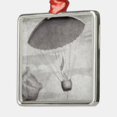 De eerste parachutescent metalen ornament (Links)