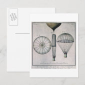 De eerste parachutescent van Andre-Jacques Garne Briefkaart (Voorkant / Achterkant)