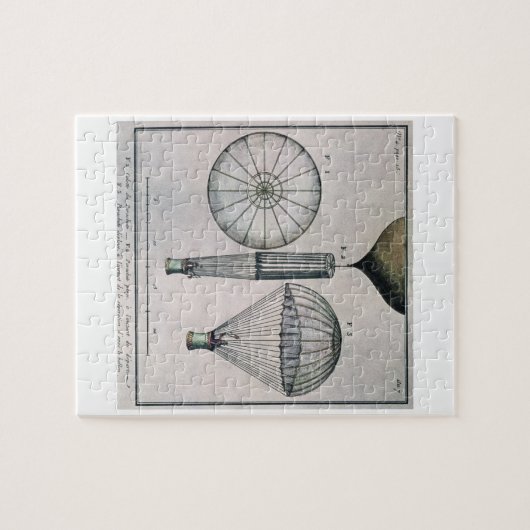 De eerste parachutescent van Andre-Jacques Garne Legpuzzel (Horizontaal)