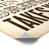 DE EERSTE PARTIJ NEEMT EEN Druk van het Teken van Poster (Hoek)