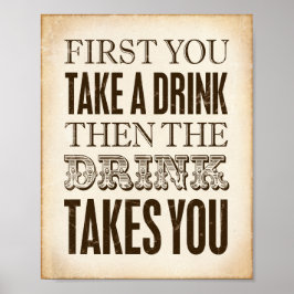 DE  EERSTE PARTIJ NEEMT EEN Druk van het Teken van Poster