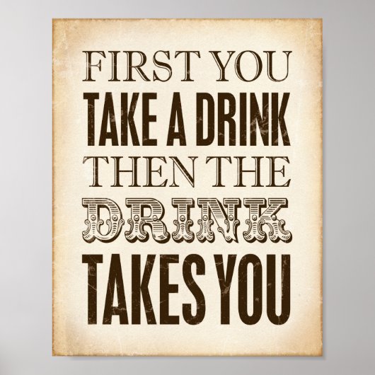 DE EERSTE PARTIJ NEEMT EEN Druk van het Teken van Poster (Voorkant)