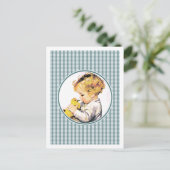 De eerste Pasen van de baby.  Baby Briefkaarten (Staand voorkant)