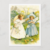 De eerste Pasen van de baby.  Kinder Briefkaarten (Voorkant)