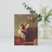 De eerste pianoles van Muenier Briefkaart (Staand voorkant)
