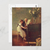 De eerste pianoles van Muenier Briefkaart (Voorkant / Achterkant)