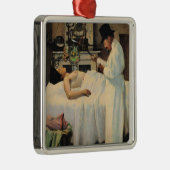 De eerste poging om Kanker met röntgenstralen te b Metalen Ornament (Rechts)