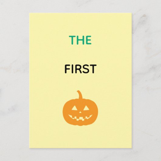 De eerste Pompoen Briefkaart (Voorkant)