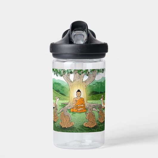 De eerste preek van Boeddha Waterfles (Voorkant)