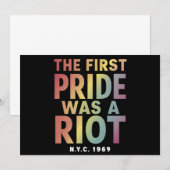 De eerste Pride was een oproer LGBT Gay Ally Rainb Kaart (Voorkant / Achterkant)