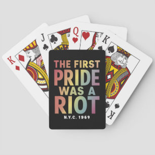 De eerste Pride was een oproer LGBT Gay Ally Rainb Pokerkaarten