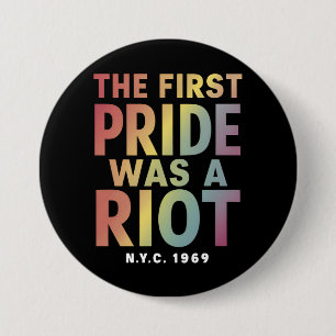 De eerste Pride was een oproer LGBT Gay Ally Rainb Ronde Button 7,6 Cm