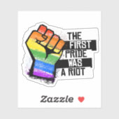 De eerste pride was een oproer sticker (Vel)