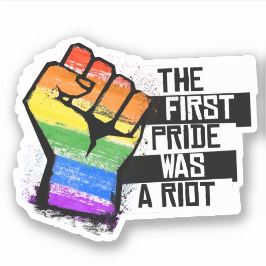De eerste pride was een oproer sticker (Voorkant)