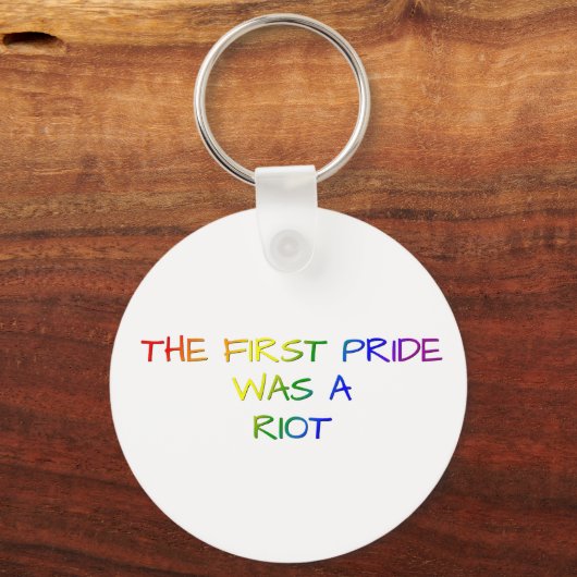 De eerste Pride was een rel - LGBTQ + -ontwerp Sleutelhanger (Achterkant)