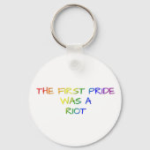 De eerste Pride was een rel - LGBTQ + -ontwerp Sleutelhanger (Achterkant)