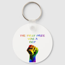 De eerste Pride was een rel - LGBTQ + -ontwerp Sleutelhanger