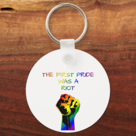 De eerste Pride was een rellen – LGBTQ+ Design Sleutelhanger