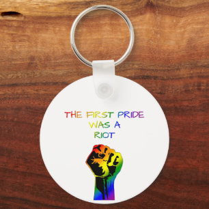 De eerste Pride was een rellen – LGBTQ+ Design Sleutelhanger