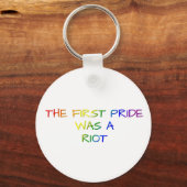 De eerste Pride was een rellen – LGBTQ+-ontwerp Sleutelhanger (Achterkant)