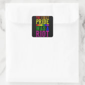 DE EERSTE PRIJS WAS EEN GROOT LGBT Pride Month LGB Vierkante Sticker (Tas)