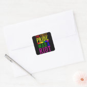 DE EERSTE PRIJS WAS EEN GROOT LGBT Pride Month LGB Vierkante Sticker (Envelop)
