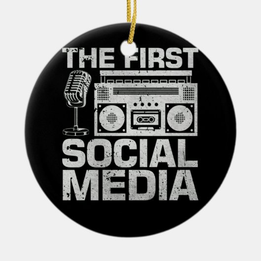 De eerste radio van de sociale media radioamateur keramisch ornament (Voorkant)