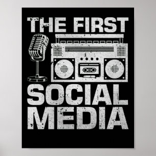 De eerste radio van de sociale media radioamateur  poster