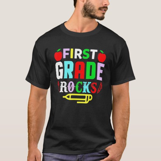 De eerste Rang van het team Hallo 1e Grade zet ter T-shirt (Voorkant)
