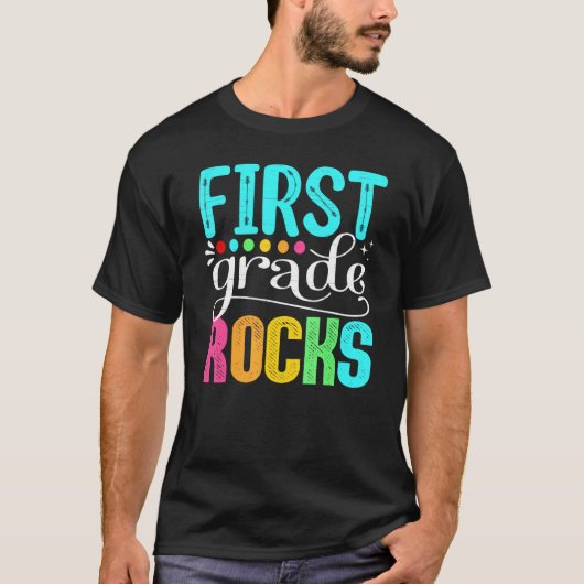 De eerste Rang van het team Hallo 1e Grade zet ter T-shirt (Voorkant)