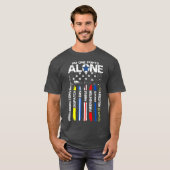 De eerste reactie op de Amerikaanse Thin Line Poli T-shirt (Voorkant volledig)