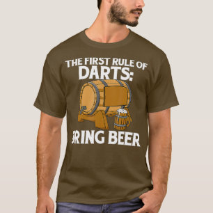 De eerste regel van darts brengen bier grappige da t-shirt