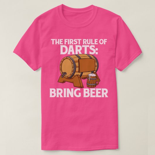De eerste regel van darts brengt bier t-shirt (Design voorkant)