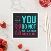 De eerste regel van de boekenclub grappige zin servet (Insitu)