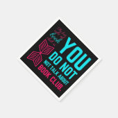 De eerste regel van de boekenclub grappige zin servet (Hoek)