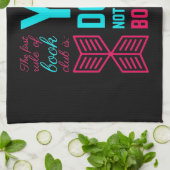 De eerste regel van de boekenclub grappige zin theedoek (Gevouwen)