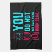 De eerste regel van de boekenclub grappige zin theedoek (Verticaal)