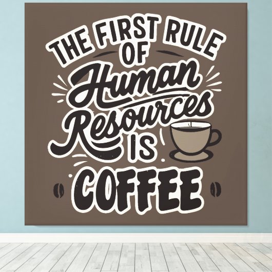 De eerste regel van het menselijk potentieel is ko canvas afdruk (Insitu (Houten vloer))